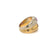 Bulgari 1980s Double Band Ring two color Gold with Rubellite and Tourmaline