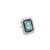 Art Deco Aquamarine Sapphire Diamond Ring 18k Gold, 1930s