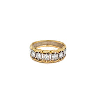 Mario Buccellati Diamond Yellow and White Gold Rombi Eternelle Band, circa 1960