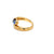Vintage Bulgari Serpenti Sapphire and Diamond 18k Yellow Gold Bypass Ring