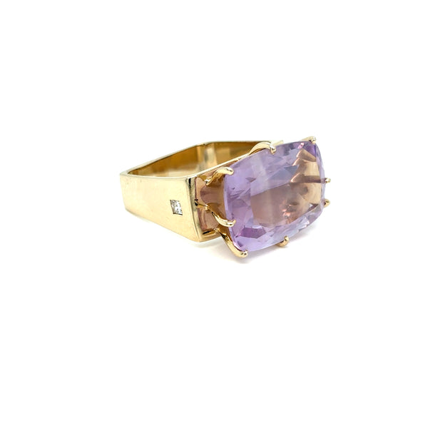 H.Stern “Sunrise” Amethyst, Sapphire and Diamond 18k Yellow Gold Ring