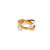 Larry Jewelry Diamond and Ruby 18k Two-Tone Gold Ring