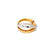 Larry Jewelry Diamond and Ruby 18k Two-Tone Gold Ring