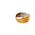 Damiani Diamond 18k Yellow and White Gold Sculptural Ring