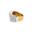 Damiani Diamond 18k Yellow and White Gold Sculptural Ring