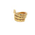 Bulgari Vintage Serpenti Tubogas Three-Row Ruby Ring in 18k Yellow Gold