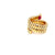 Bulgari Vintage Serpenti Tubogas Three-Row Ruby Ring in 18k Yellow Gold