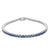  Natural Blu Sapphire Gold Tennis Bracelet