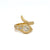 Antique Diamond Coiled Snake Engraved Ring