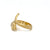 Antique Diamond Coiled Snake Engraved Ring
