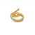 Antique Diamond Coiled Snake Engraved Ring