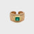 Mario Buccellati Colombian Emerald Gold Band Ring