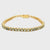 10 Carat Natural Green Sapphire Yellow Gold Tennis Bracelet