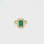 Retro Emerald Diamond Engagement Ring