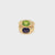 Bulgari Doppio Baccellato Blue Iolite & Peridot Gold Ring