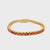 11 Carat Natural Padparadsha Sapphire Yellow Gold Tennis Bracelet