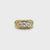 Antique Three Stones  Engraved Ring