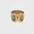 Cartier 2 C Trinity Three Colors Gold Ring