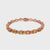 CTW 16 Natural Padparadsha Diamond Rose Gold Link Bracelet