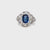 Belle Époque Certified 2.44 Carat Unheated Sapphire Diamond Gold Ring