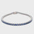 7 Carat Natural Blu Sapphire Gold Tennis Bracelet