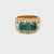 Bulgari Emerald Diamond Trombino Gold ring, CA. 1970s