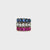 Belle Epoque three - row ruby, sapphire and diamond gold ring