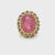 Vintage 12 Carat Natural Rubelite Diamond Cocktail Ring