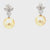 Estate Pearl Diamond Drop Earrings