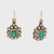 Victorian Certificate Emerald Diamond Gold Drop Earrings, 1900s