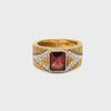 Mario Buccellati Garnet Gold Band Ring