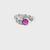 Victorian Certified Natural Unheated Ruby Diamond Vous et Moi Ring
