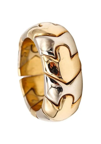 Bulgari Roma Classic Alveare Two Tones Gold Gold Ring