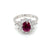 Estate Certified Unheated Ruby Diamond Ring