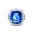 Ssef/Gubelin Certified 17 Carat Sapphire Art Deco Diamond Platinum Ring