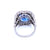 Ssef/Gubelin Certified 17 Carat Sapphire Art Deco Diamond Platinum Ring