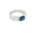 Estate Sapphire Diamond Gold Band Ring