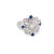Art Deco Diamond Sapphire Cocktail Ring