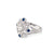 Art Deco Diamond Sapphire Cocktail Ring