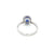 Estate Italian Sapphire Diamond Engagement Ring