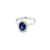 Estate Italian Sapphire Diamond Engagement Ring