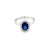 Estate Italian Sapphire Diamond Engagement Ring