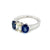 Estate Diamond Sapphire Gold Ring