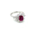 Estate Certified Unheated Ruby Diamond Ring