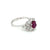 Estate Certified Unheated Ruby Diamond Ring