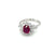 Estate Certified Unheated Ruby Diamond Ring