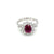 Estate Certified Unheated Ruby Diamond Ring