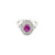 Estate Italian Ruby Diamond Engagement Ring