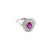 Estate Italian Ruby Diamond Engagement Ring