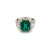 Estate Certified 3,33 Carat Natural Emerald Diamonds Gold Ring